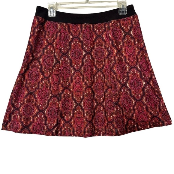 Prana Dresses & Skirts - NWT Prana Brown Red Tribal Print Pull-on Skirt